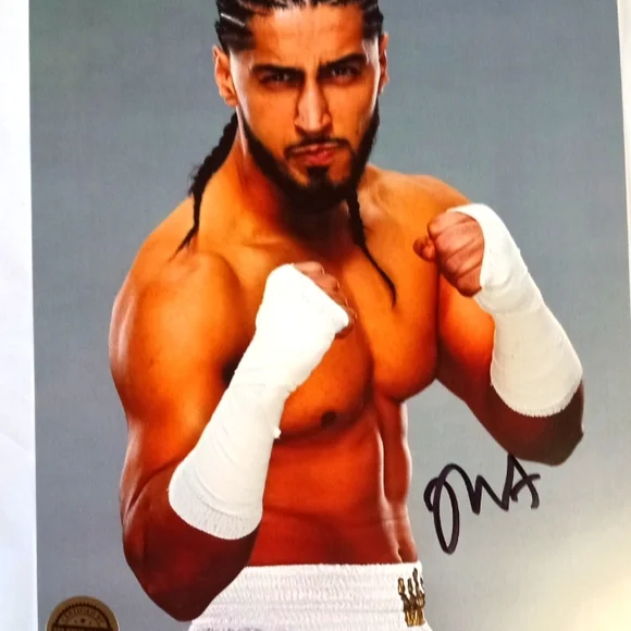 Pro Wrestling Tees Art Mustafa Ali Autographed X Photo Wwe